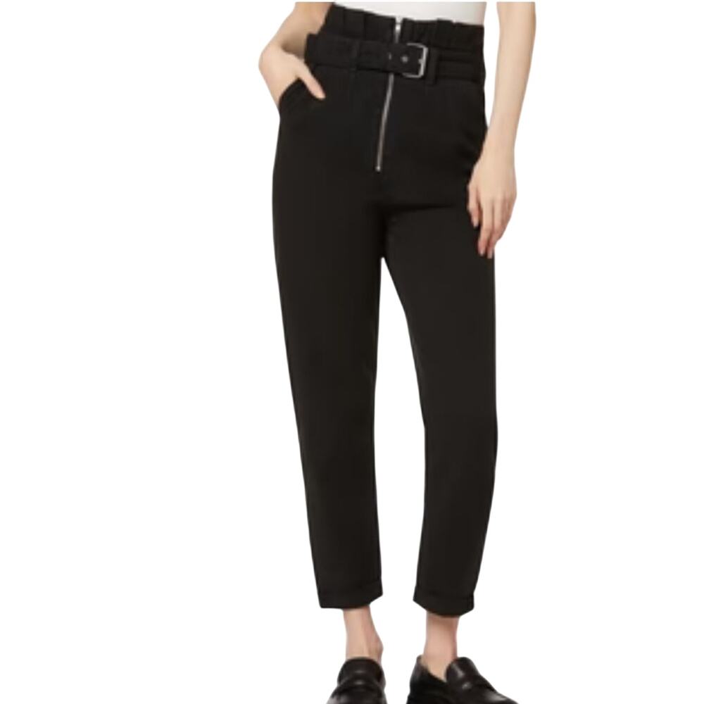 JOE’S JEANS Calypso Paperbag Hi-Rise Tapered Ankle Jeans 25 NWT Black